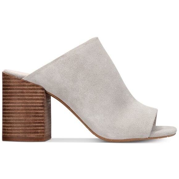 Kenneth Cole Shoes - Kenneth Cole Karolina Light Gray Block Heel Mules